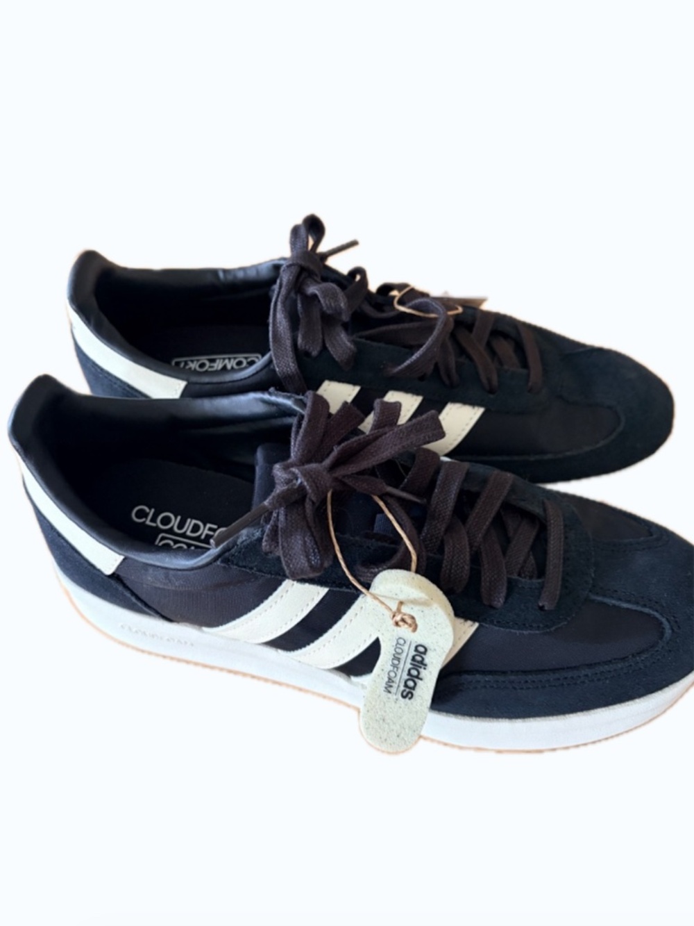 Adidas Cloudfoam Womens Run 70s 2.0 Sneaker New With Tags Size 9 Black